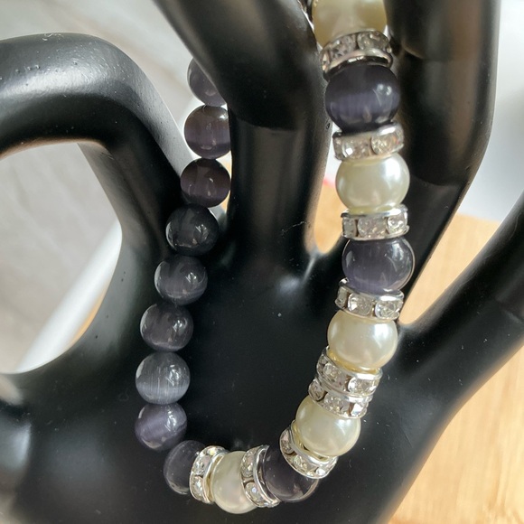 Fresh Water Pearls and Cats eye Bracelet - Picture 1 of 2